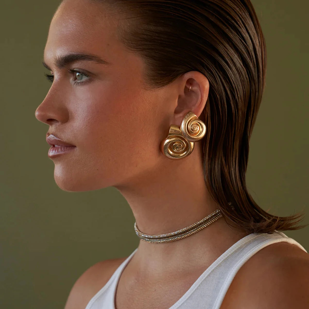 Spiral Luxe Conch Earrings