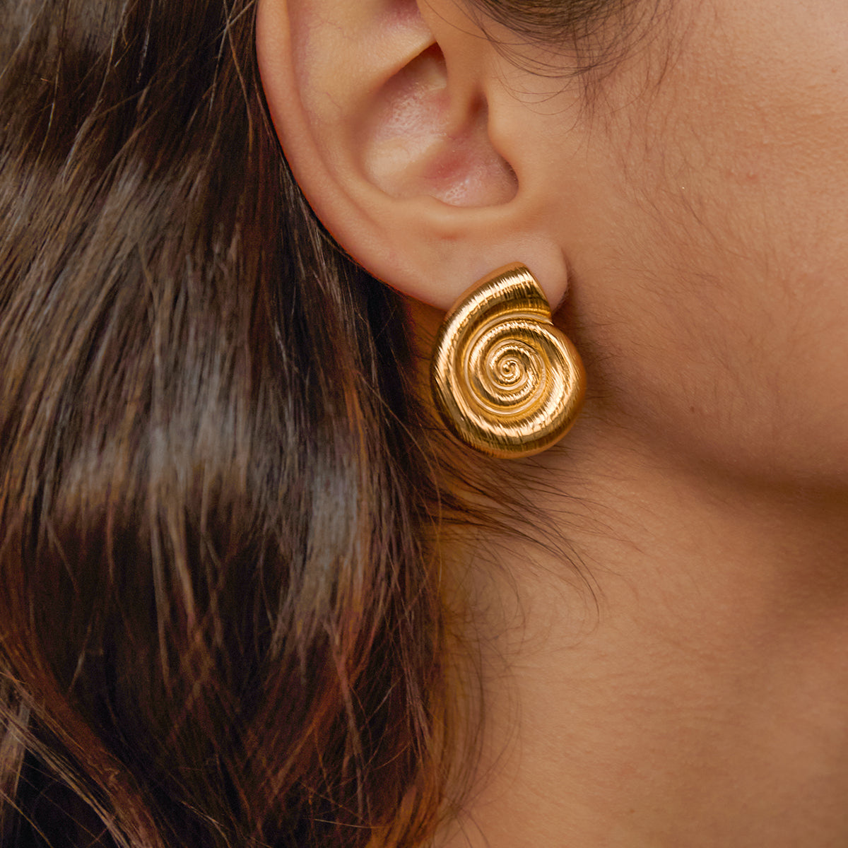 Spiral Luxe Conch Earrings
